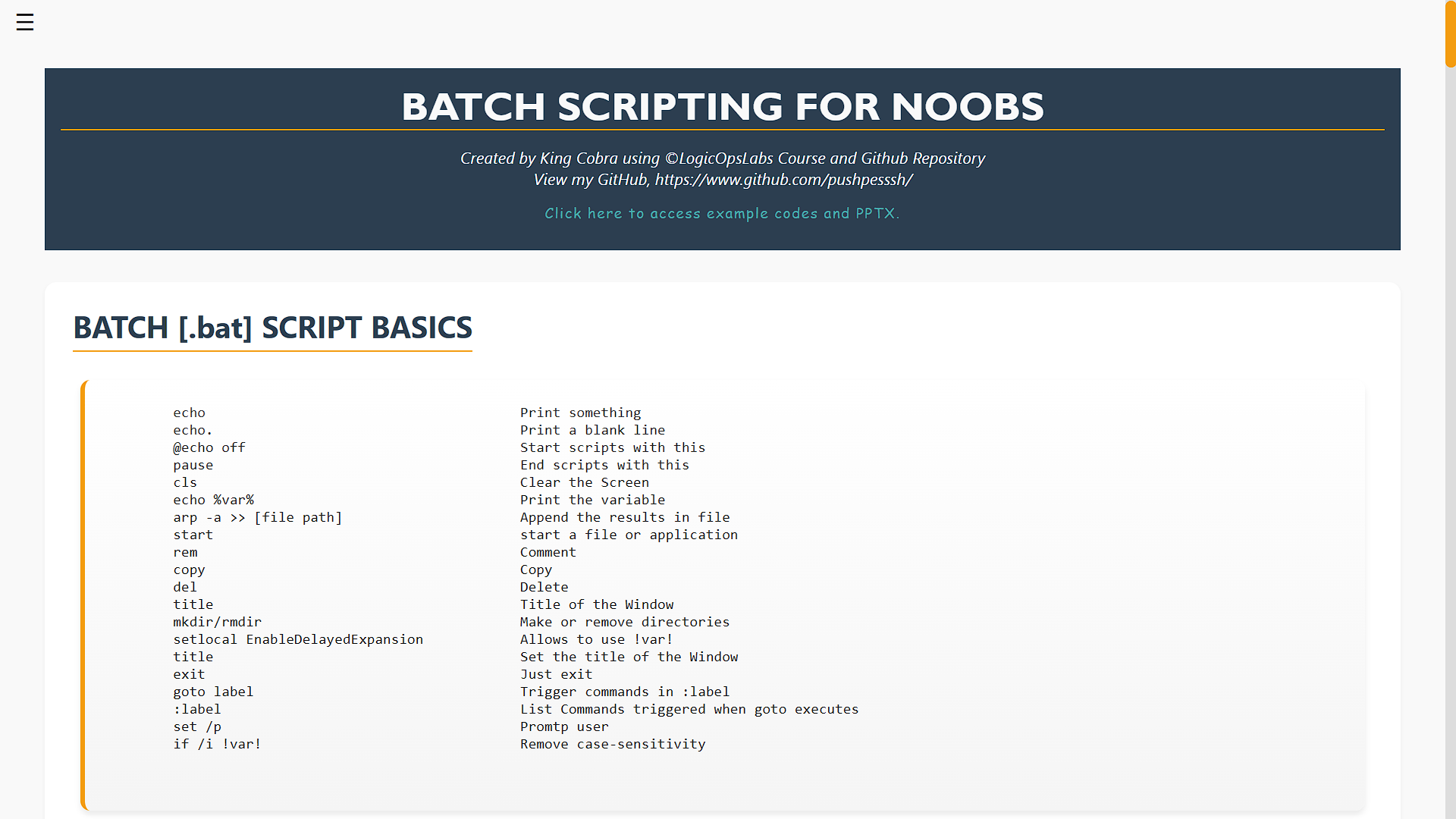 Batch Scripting Notes Preview [Unavailable]