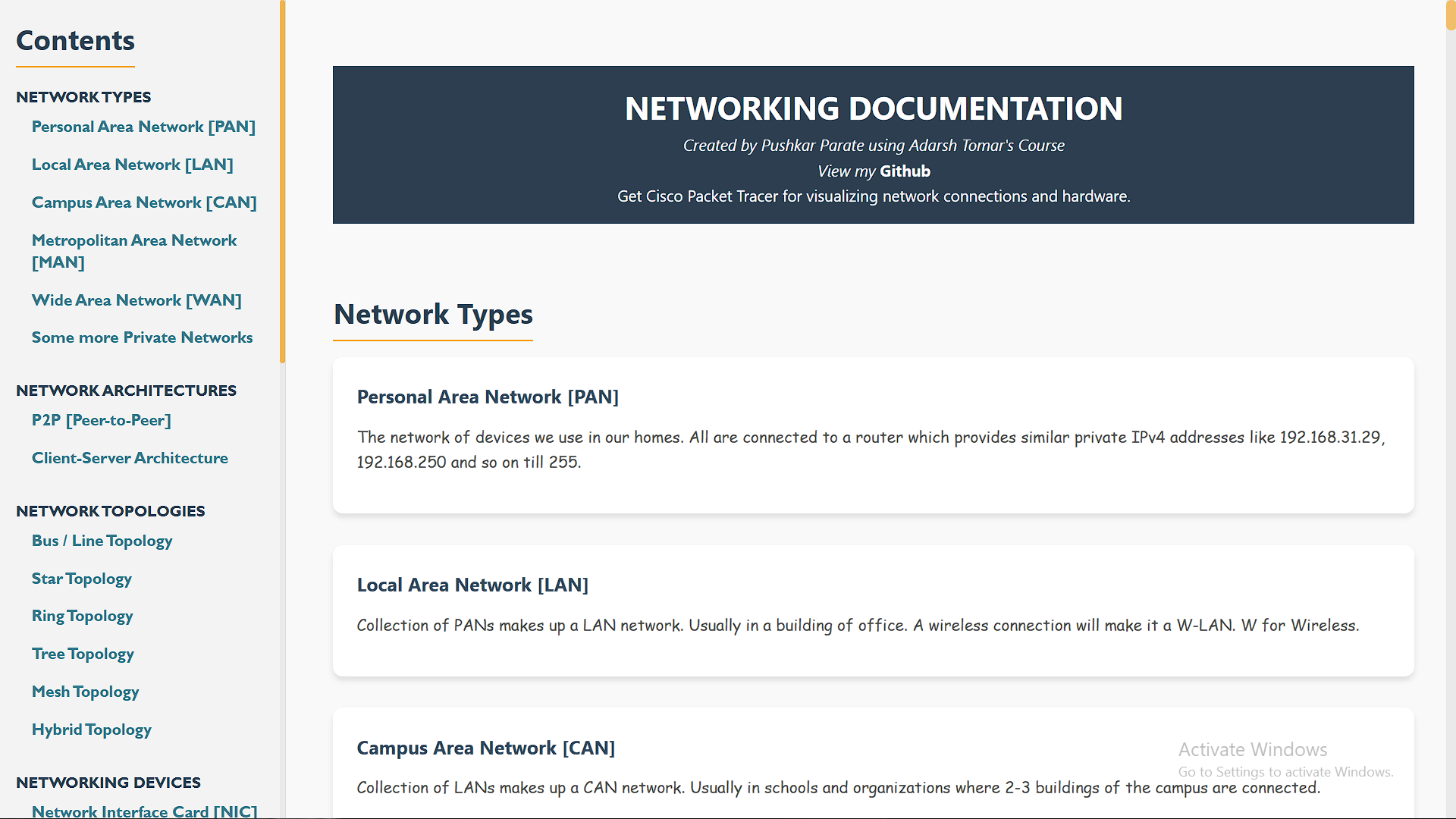 Networking Notes Preview